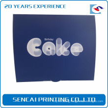 Latest strong corrugated plain white color cake box with top and bottom style for heavy cake